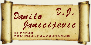 Danilo Janičijević vizit kartica